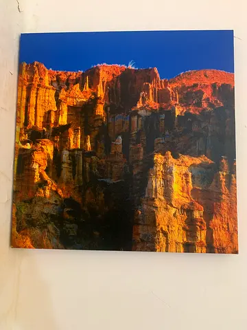 Framed Landscape Wall Art - Canyon Photograph on Canvas