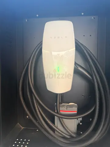 Tesla cable charger with protected cover