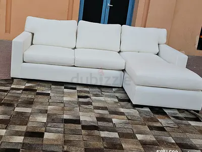 Crate&Barrel Axis feather filled L Shape Sofa