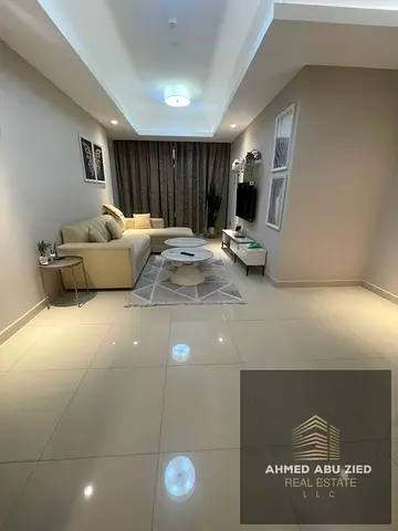 Fully furnished luxury 1BHK for annual rent in Gulfa Towers, Ajman. master bedroom, wardrobes, balc