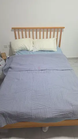 Single wooden bed frame with mattress ,drawer ,desk and chair- good condition