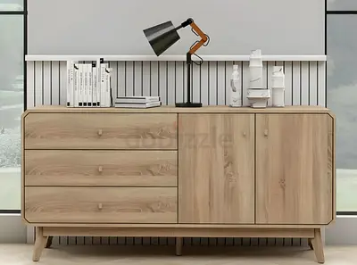 Modern Oak Sideboard Cabinet with Drawers and Cupboard from PAN Home
