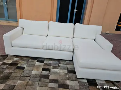 Stylish Modren Crate&Barrel Axis _ feather 🪶 filled L Shape Sofa