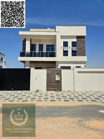 spacious luxurious g+1 with roof 5 bedroom villa available for sale in al zahya ajman only in 1600000aed with land size 3014sqft with maid room