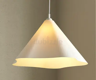 Hanging Pendant Light - White Cone Shade