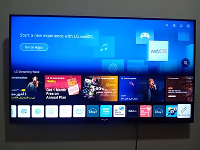 LG 55" Smart LED TV with webOS - Wall Mounted, Excellent Condition