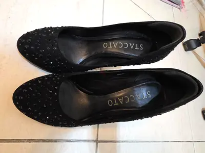 Staccato black embellished shoes - size 39, gently used