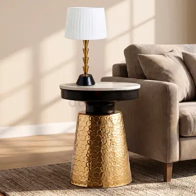 New Cavon Clarian Genuine Marble Top End Table