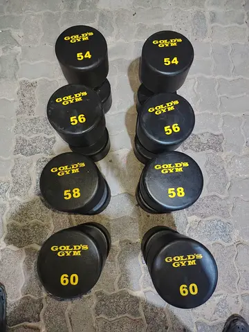 dumbbell GOLDS GYM (54 _ 60 kg) 8 pieces _ 456 kg In excellent condition