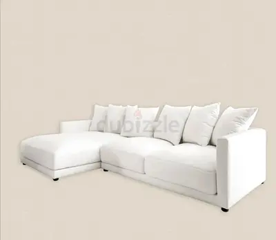 FOR SALE: White L-Shape Sectional Sofa - Cloud Style  Most Trending Color!  ✅ L-Shape with Big Chais