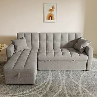 Brand New Light gray colour L shaped sectional sofabed