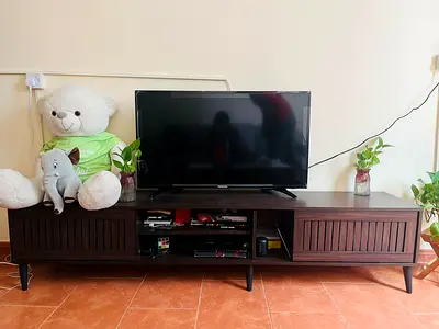Large TV Stand with 3 Storage Spaces