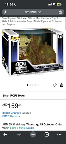 Funko POP! Star Wars Dagobah Yoda with Hut (Collectible Figure)