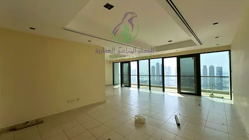 Three bedroom apartment for annual rent with free AC gym and pool all bedrooms master maid room master laundry room terrace sea view modern finish