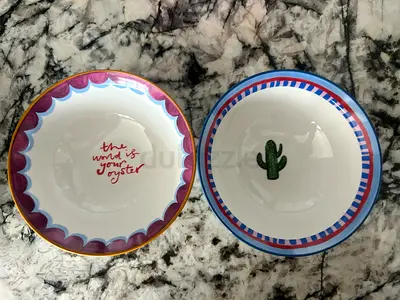Set of 2 Decorative Ceramic serving bowls - Eleanor Bowman