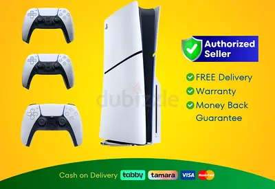 Sony PlayStation 5 Gaming Console Slim – Disc Edition with 3 Controllers, PS5 | New | Warranty | FR