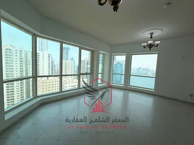 Free AC, gym, pool, kids area and garden, spacious apartment, panoramic open view, new finish, built-in wardrobes, 1BR with 2 bathrooms in Al Majaz 3.
