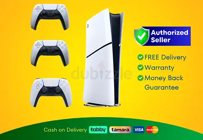 Sony PlayStation 5 Gaming Console Slim – Digital Edition with 4 Controllers, PS5 | New | Warranty |