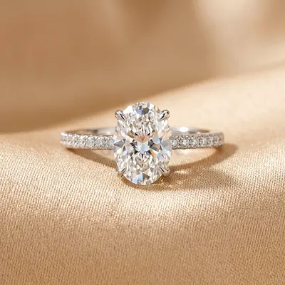 Certified 1.41 Carat Oval Diamond Ring 18K Solid Gold | IGI Diamond Jewellery
