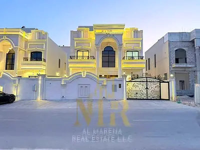 Luxury villa for sale in Al Helio 2 – Ajman | 6 master bedrooms | VIP finishing | Roof