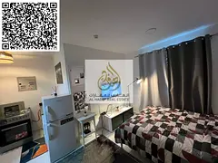 🔴 Studio at Ajman Corniche, Al Nakheel area 💜 Price: 2,800 (all bills included) ✅ Security d
