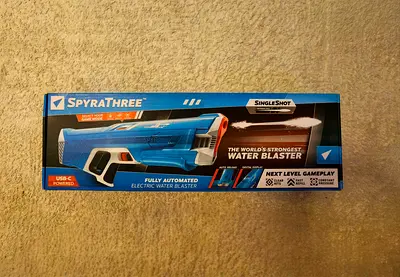 World strongest water gun SpyraThree SingleShot USB-C Electric Water Blaster - New in Box