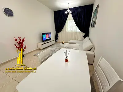 ✨ Luxury apartment for monthly rent, one bedroom and a hall with an open view, fully furnished with elegant furniture and a fully equipped kitchen