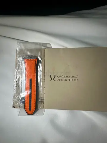 Replacement orange leather watch strap (new, unused) for Hublot watch. Retail price 3100, selling fo