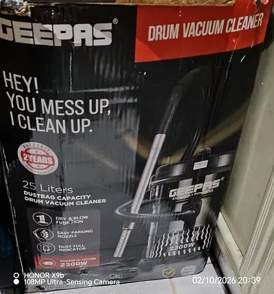 Geepas Drum Vacuum Cleaner 25L