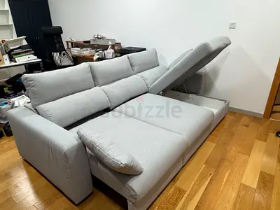 Eskilstuna L shape sofa bed under storage