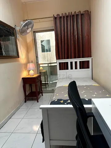Furnished Closed Partition Room with Balcony for Gent
