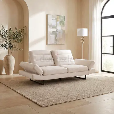 New Brazil 2-Seater Fabric Extra Large Sofa with Adjustable Headrest