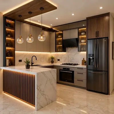 Kitchen Cabinet Layout & Interior Design Estimate