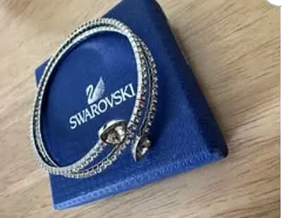 Swarovski crystal snake bangle bracelet
