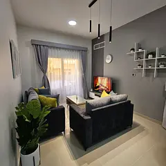 Furnished One-bedroom apartment with a living room for monthly rent in Ajman – Al Jurf 2 | Stylish