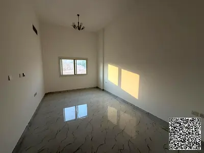 For rent: One bedroom, living room, two bathrooms, central air conditioning. Brand new, second occupant. Prime location near schools. Al-Muwaihat 3. 3