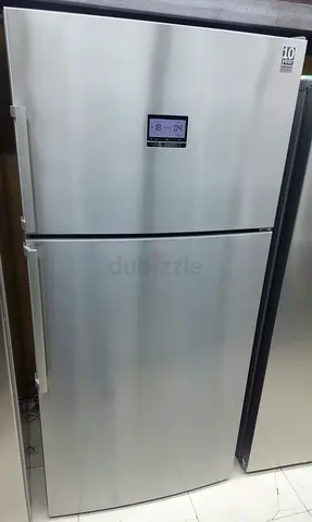 BOSCH Brand Freestanding Fridge Freezer with Digital Clock Stainless Steel Body