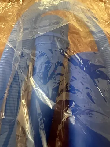 Flexible corrugated vacuum/AC drainage hose - blue (new/unused) to clean the dryer
