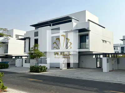 Spacious luxury 5-master-bedroom villa with a living room for annual rent in Al Hamriya, featuring a large garden, rooftop, balcony, maid’s room, cove