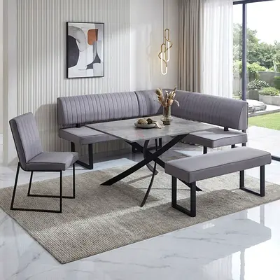 New Kanoi 6-Seater Corner Dining Set with Bench