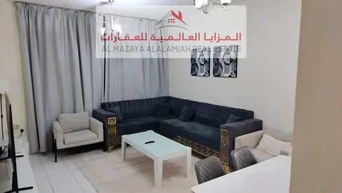 شقة مفروشة غرفة وصالة للإيجار الشهري في التعاون – بناية الممزر
