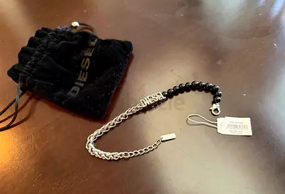 Diesel men’s bracelet - beaded and chain combination, new with tag