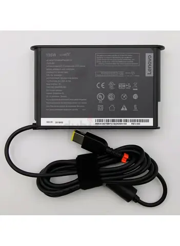 Lenovo 135W Laptop AC Adapter with USB-C/ rectangular connector - used