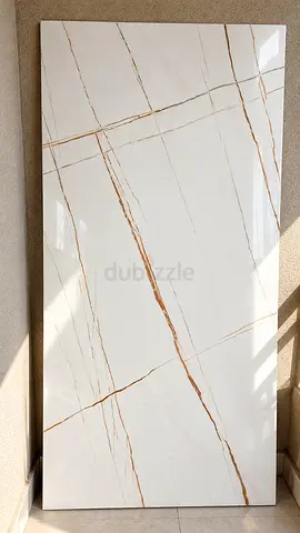 Luxury Italian Marble Slab – White with Elegant Gold Veins