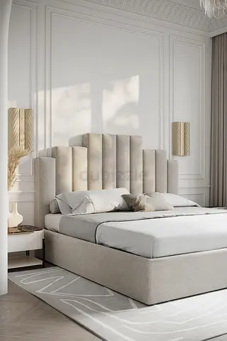 King size bed with spring soft matress