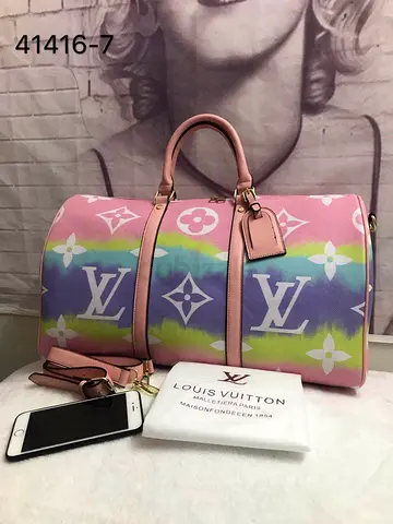 Louis Vuitton Pink Rainbow Monogram Keepall Bandoulière 45 - master
