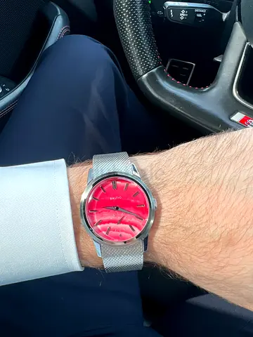 Baltic prismic stone dial RARE Pink albite
