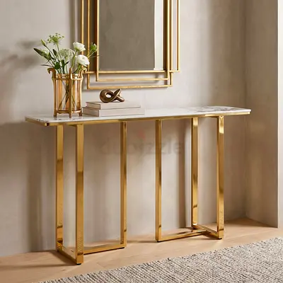 New Pearl Sintered Stone Console Table