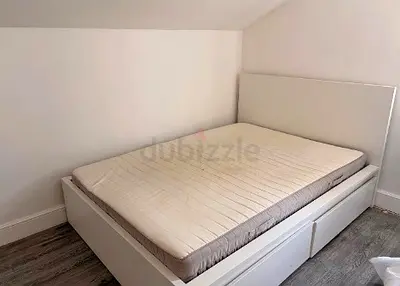 Ikea King Size Bed with Mattress Available in Perfect Condition