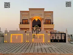 A villa for sale in a prime location, featuring high-end, custom-quality finishes. It combines sophi